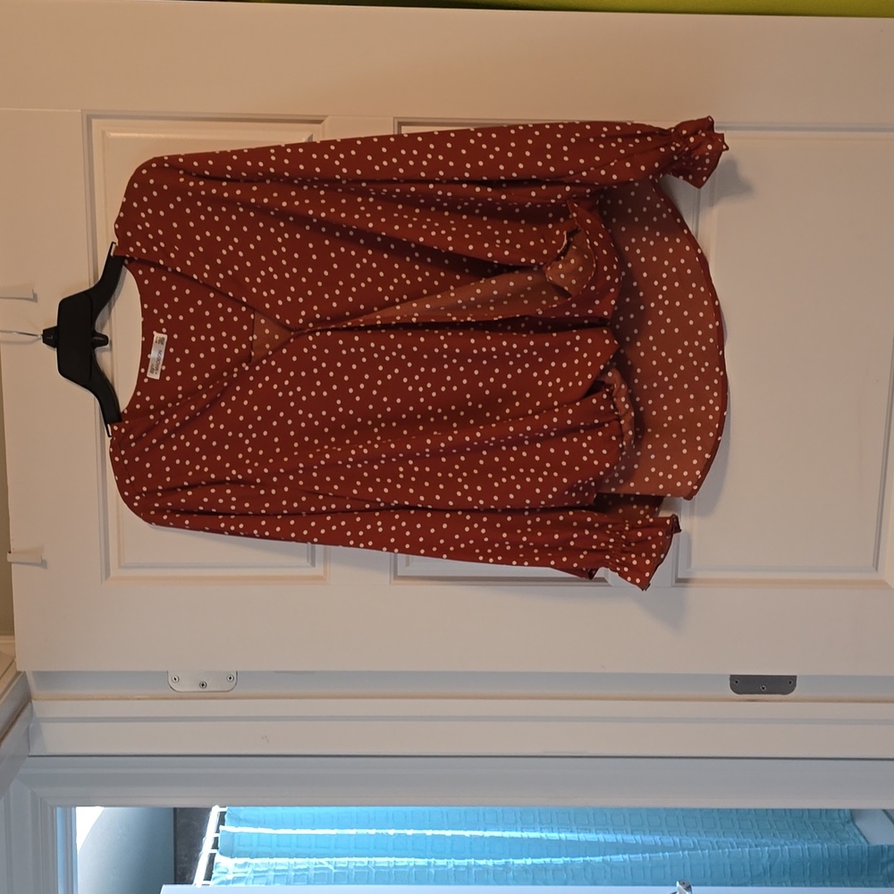 Burnt orange blouse